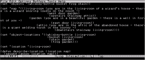 Emacs console screenshot